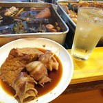 博多のおでん - ハイボール&厚揚げ&うずら豚