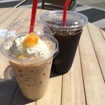 上島珈琲店 - オレンジミルクコーヒーとアイスコーヒー 2019.05