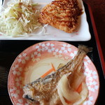 海 - アジフライ＆小鉢(南蛮漬け)