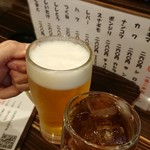屋久島 - ビール550円。もろこしハイ500円
