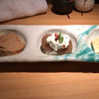 鳥恵 上野広小路店 - 前菜三種。