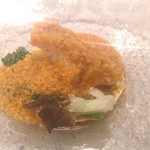 欣喜 - 海鮮の蒸し物　大豆ソースがけ