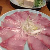 浅草 魚料理 遠州屋 - 能登沖寒ブリシャブシャブ こんなに野菜もたっぷりついて1300円(2011年)