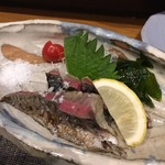 いっ笑 - 長崎産活鯖の藁焼き刺し
