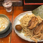 つけ麺 紫匠乃 - 紫つけ麺 全部入り（大盛）（熱盛り）