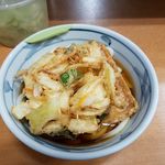 加賀 - 冷かき揚げうどん＋きつね