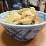 加賀 - 横から冷かき揚げうどん＋きつね