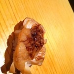 浜源 - 煮帆立。こんなにフワフワな帆立初めてでした。