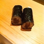 浜源 - かんぴょうも甘さ控えめ。海苔が美味い♬