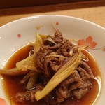 花いち - 茗荷と牛肉のすき焼き