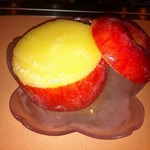 米沢牛炭火焼肉 上杉 - 姿づくりシャーベット　リンゴ（714円）