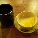 安楽亭 - デザート＆とうもろこし茶