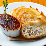 Chicken liver brandy paste brûlée