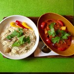 スプーンソング - タミルプラウンとベジプラオ 1,300円