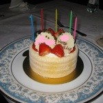 パノラマスカイレストラン アサヒ - 3500円コース　バースデーケーキ(2011/11月)