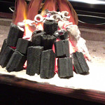 たでの葉 - 筍焼いている