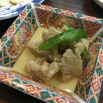 季節一品料理 藤原 - 店主おススメ海藤花！初めて食べました！要はタコの子
      イイダコのデカイ版っちゅー感じ。出汁飲み干した！
      うますぎる！