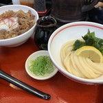 極楽うどん TKU - 肉温玉丼セット（￥910）