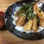 谷町 一味禅 - スペシャル天丼（ご飯少なめ）（￥1000）