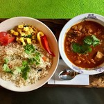 スプーンソング - チェティナッドチキンとベジプラオプレート