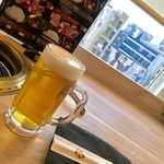 焼肉陽山道 - サッポロ生ビール¥680(外税)