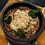 一瑳 - [料理] 石焼きチーズカレー プレート全景♪Ｗ