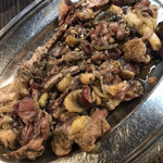 焼鳥丸万 - 骨付モモバラしのアップ