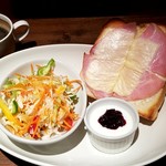プロント - ハムチーズトーストセット：450円 (2019/3)