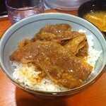 東京チカラめし - メニュー写真とはまったく違うちからめし 肉はゴムみたい