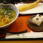 道頓堀 今井 - 単品 天ぷら うどん 1,458円+おむすび(小)2個 = 1,620円 2019年03月