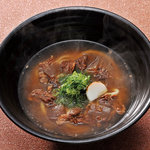 Beef tendon and bokkake udon
