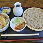 Nihachi Soba Hirai - もりそばととり天丼のセット