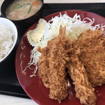 かつや - 海老・ヒレ・メンチカツ定食♪ 790円