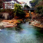 山一番食堂 - 香東川のプールを臨む