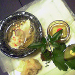 モリタ屋 - 前菜五種盛、白子と鱧が美味かった＾＾