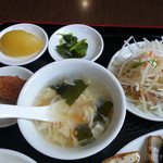 Shou ryuu - スープ＆サラダ＆揚げ物＆デザート