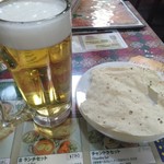 Chandora Suruya - 生ビールとパリパリお通し