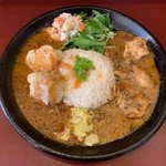 カレーショップ marusuke - 2種(塩麹やわらかチキンカレー、みそポテトカレー)