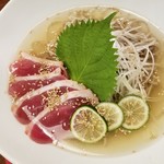 ビーダブリュー カフェ - 酢橘薫る！冷やし鴨南蛮蕎麦