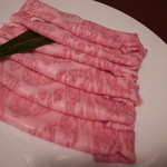 銀座 らん月 - 150グラムのしゃぶしゃぶ用お肉