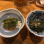 Ina Fune - お通し／山菜2種(あいこ、わらび)
