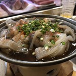 漁火 - イカの登板焼き‼️  〆はガーリックライス投入‼️