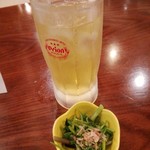 沖縄料理 居酒や こだま - お通しはセリ