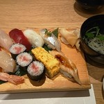 Tsukiji Sushi Iwa - 江戸前にぎり寿司：おすましつき