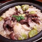 旬の味 いち - 蛍烏賊の土鍋ご飯　八竹　空豆