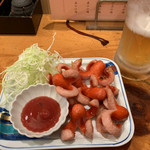 おぎ野 - 赤ウィンナー始めた。