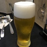 デリー 上野店 - タンドーリチキンセットの生ビール
