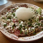 正泰苑 - ・ 二代目レアステーキ 和風生わさび味