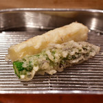 てんぷら 深町 - ホワイトアスパラ（北海道）＆グリーンアスパラ（長野）