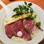 麺屋 六感堂 - 冷製ホワイトスパラ（和牛ローストビーフ添え）